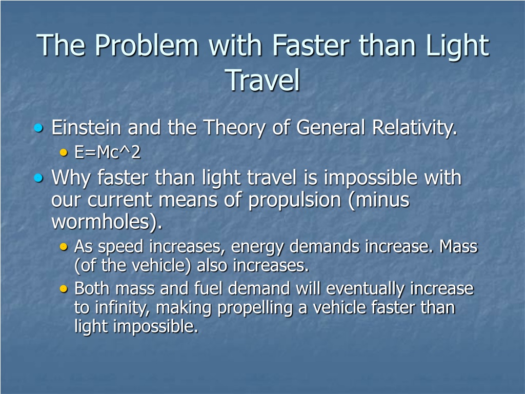 faster than light travel theories