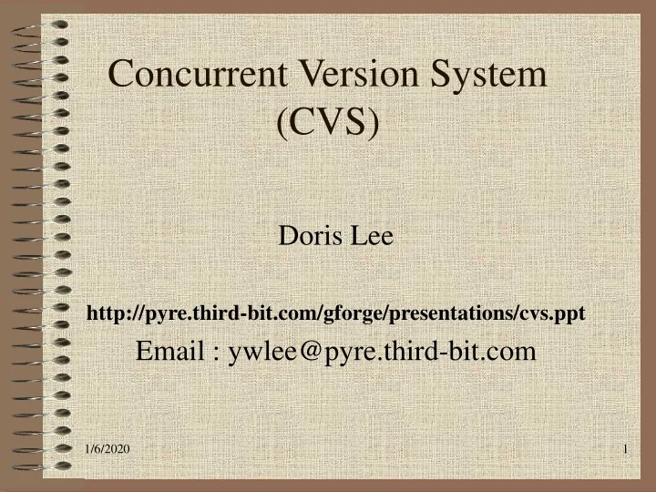 PPT - Concurrent Version System (CVS) PowerPoint Presentation, free ...