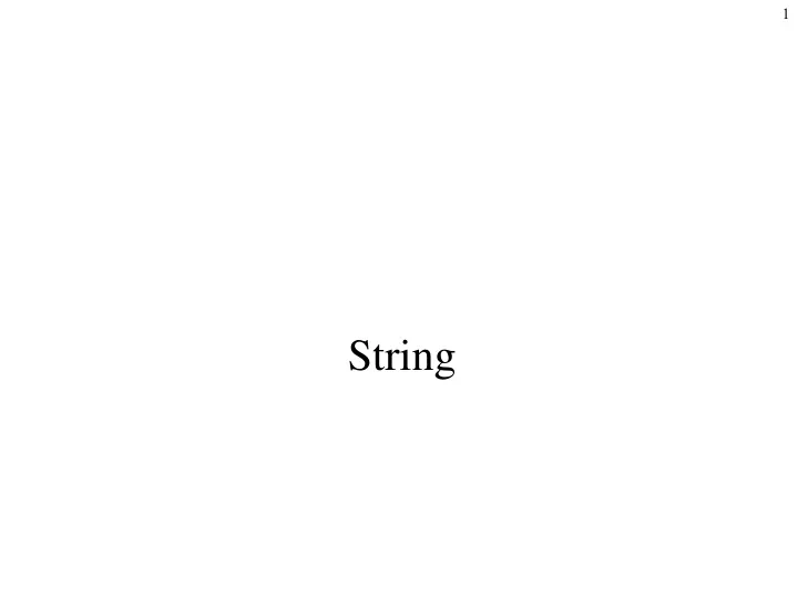 string n.