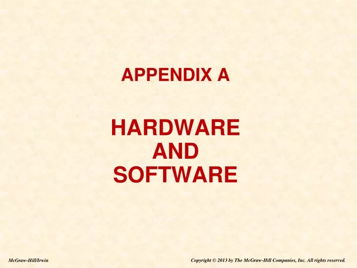 appendix a hardware and software n.