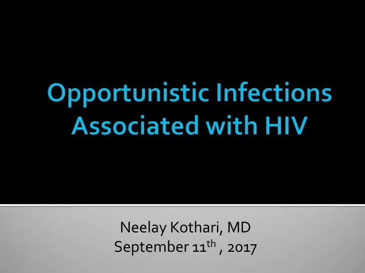 opportunistic infections associated with hiv n.