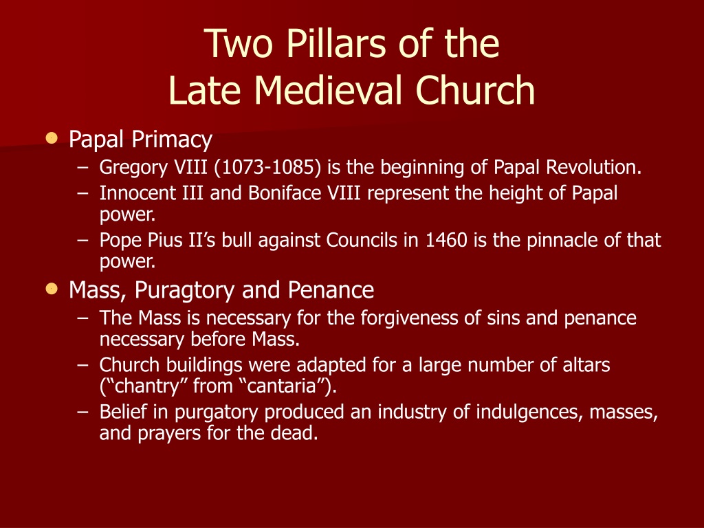 PPT Late Medieval Context and the Lutheran Reformation PowerPoint
