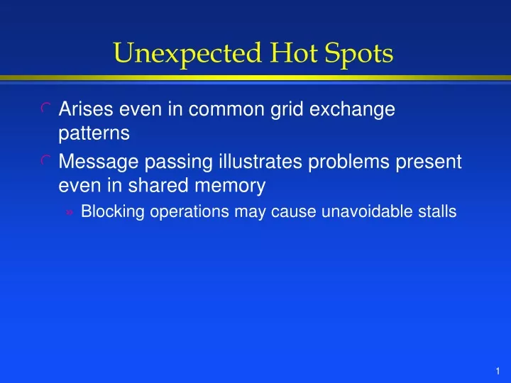 unexpected hot spots n.