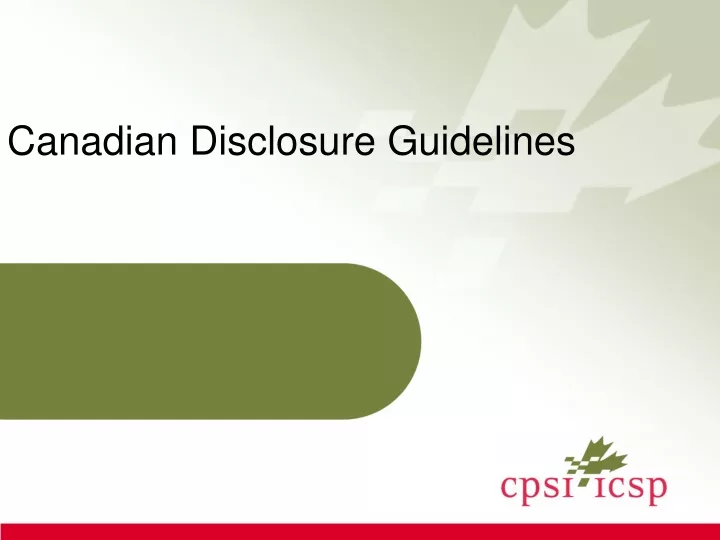 ppt-canadian-disclosure-guidelines-powerpoint-presentation-free