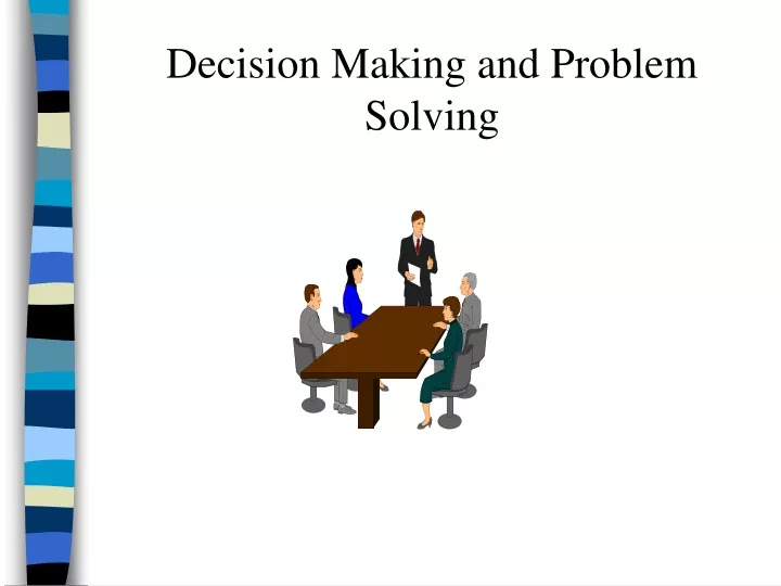 ppt on problem solving and decision making