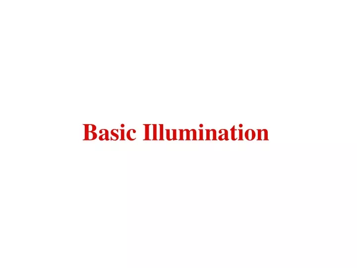 basic illumination n.