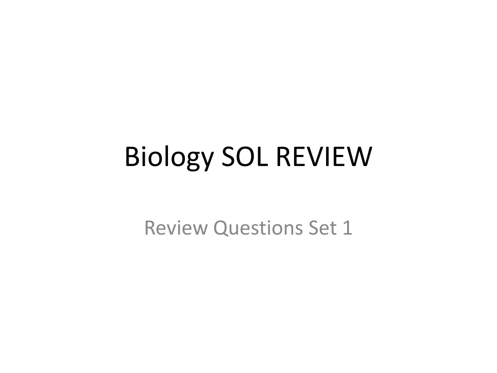 PPT Biology SOL REVIEW PowerPoint Presentation, free download ID