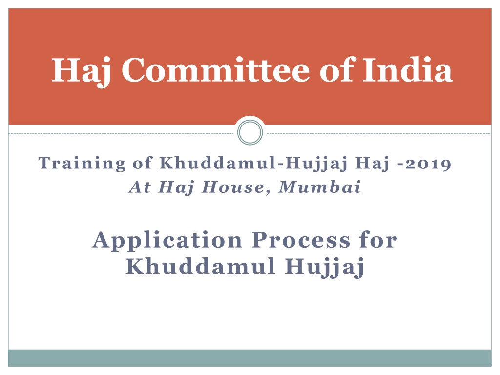 PPT Haj Committee of India PowerPoint Presentation, free download