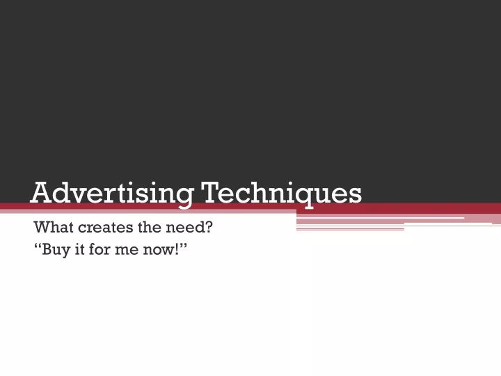 advertising techniques n.