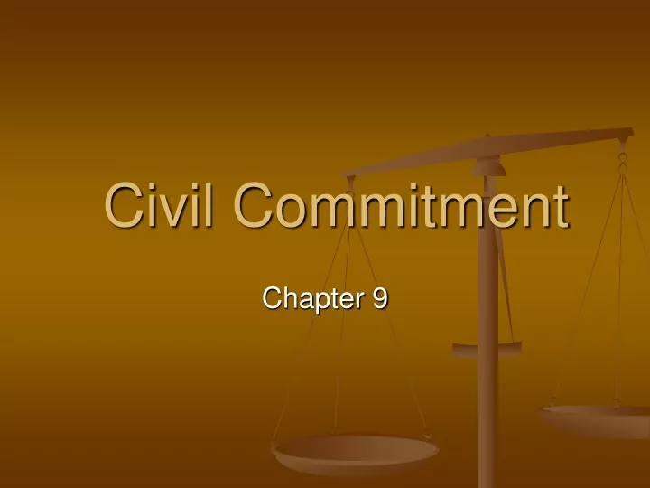civil commitment n.