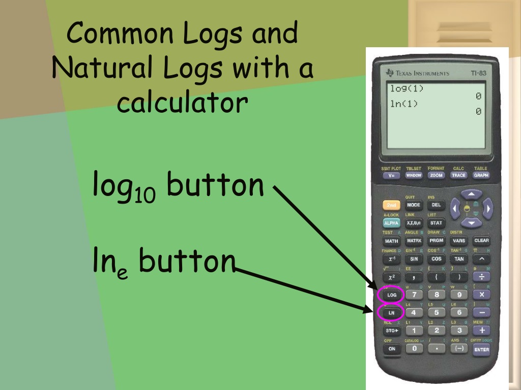 PPT 4.4 Evaluate Logarithms and Graph Logarithmic Functions