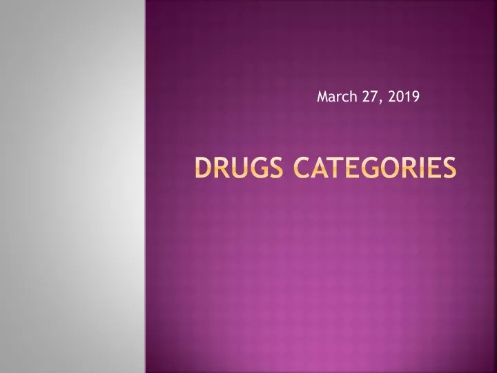 drugs categories n.