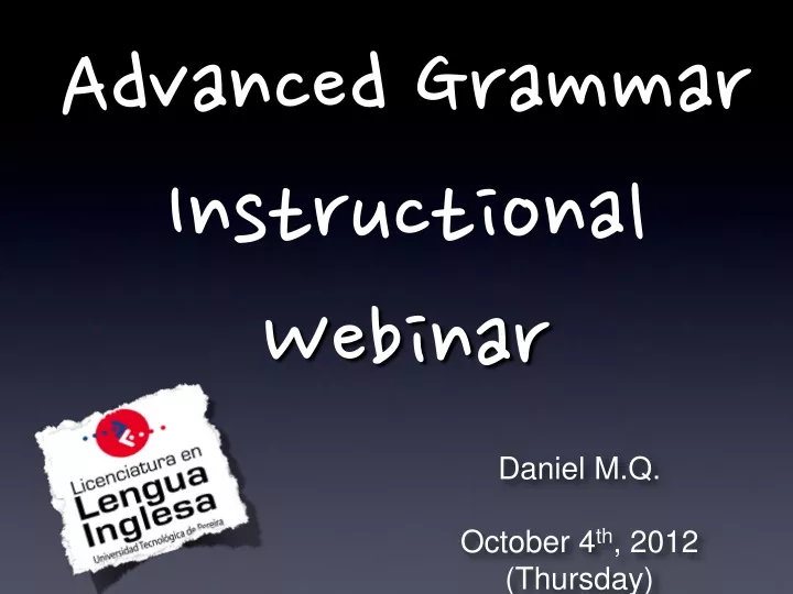 advanced grammar instructional webinar n.