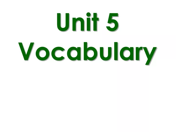 unit 5 vocabulary n.