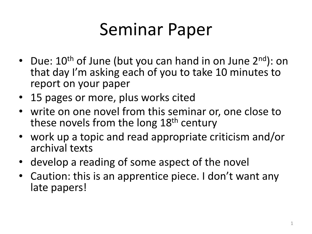 paper presentation in seminar