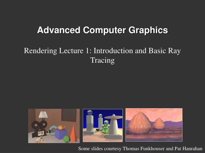 advanced computer graphics n.