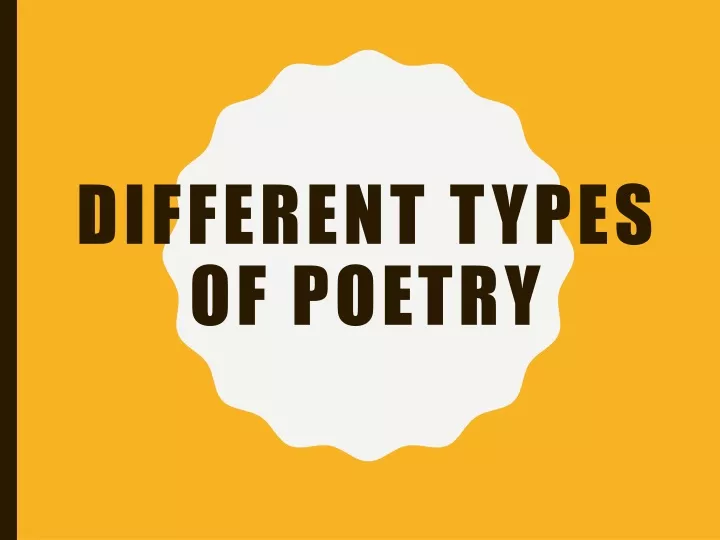 Ppt Different Types Of Poetry Powerpoint Presentation Free Download
