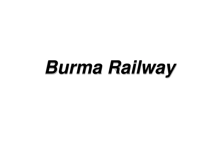 burma railway n.