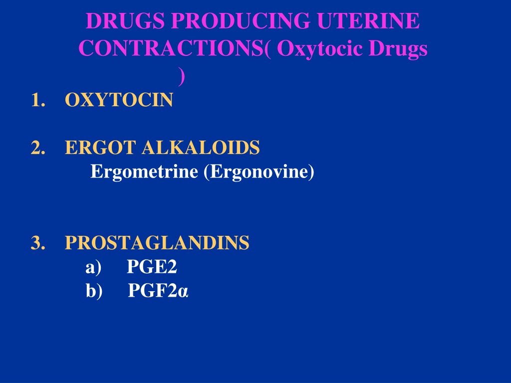 Ppt Drugs Affecting Uterine Muscle Contractility Powerpoint Presentation Id9688938 