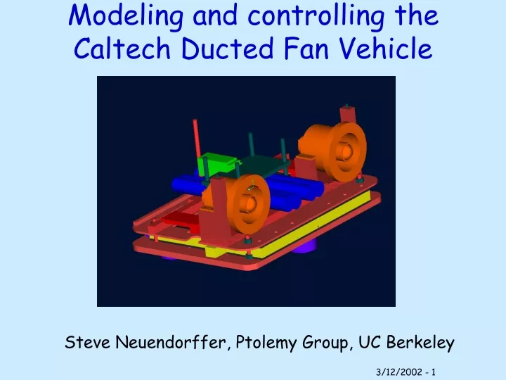 PPT Modeling and controlling the Caltech Ducted Fan Vehicle