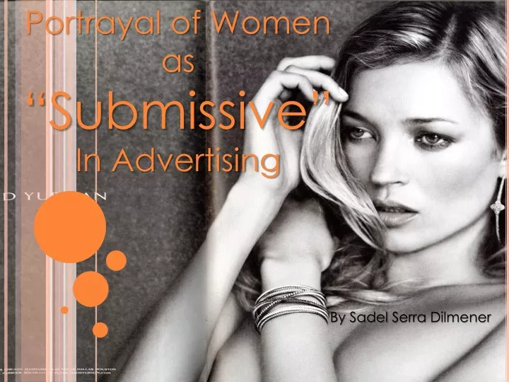 portrayal of women as submissive in advertising n.