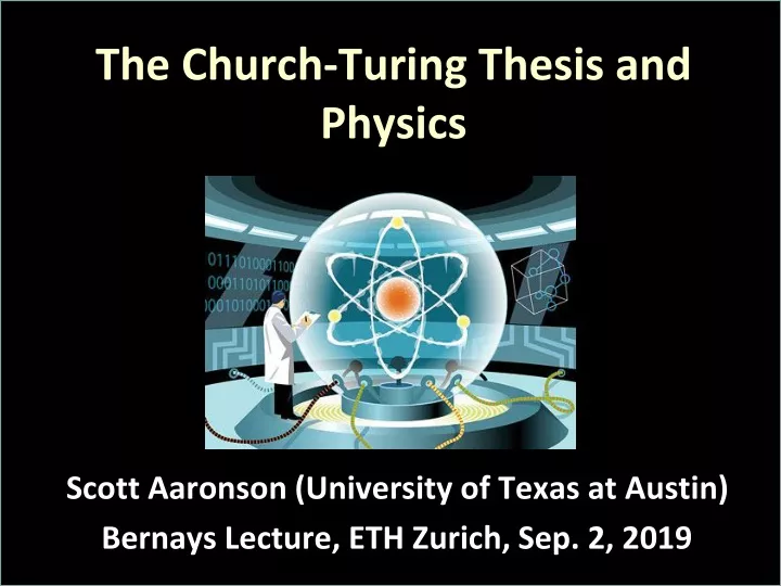 physical church turing thesis