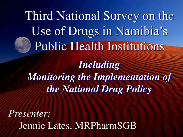 third national survey on the use of drugs n.