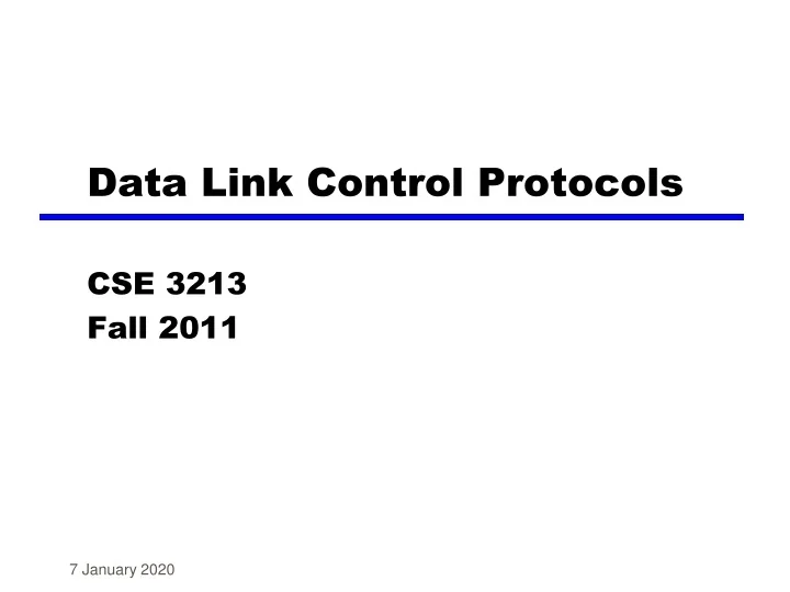 PPT Data Link Control Protocols PowerPoint Presentation, free download ID9689826