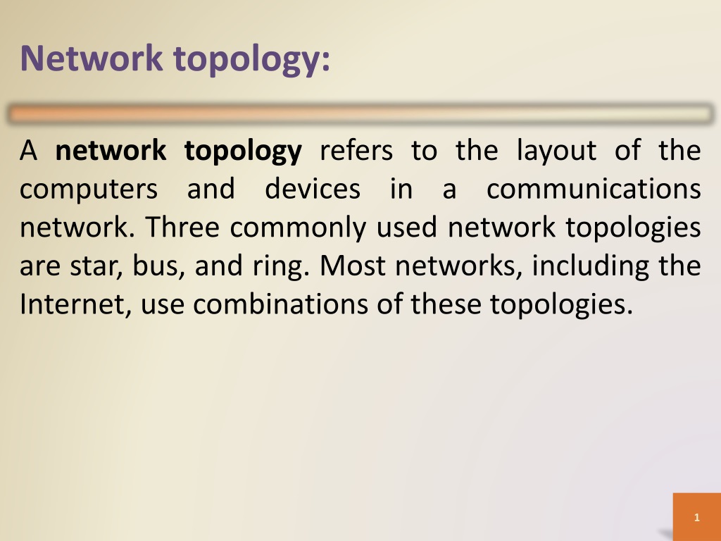 presentation on topic network topology