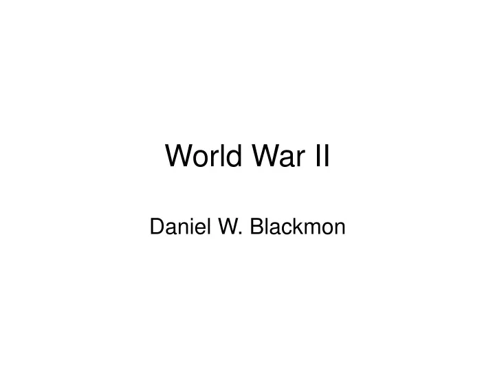 world war ii n.