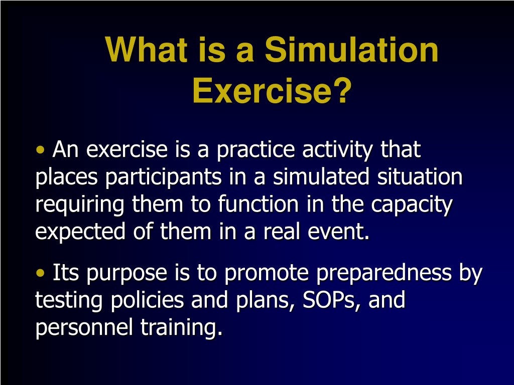 PPT Simulation Exercises Overview PowerPoint Presentation Free