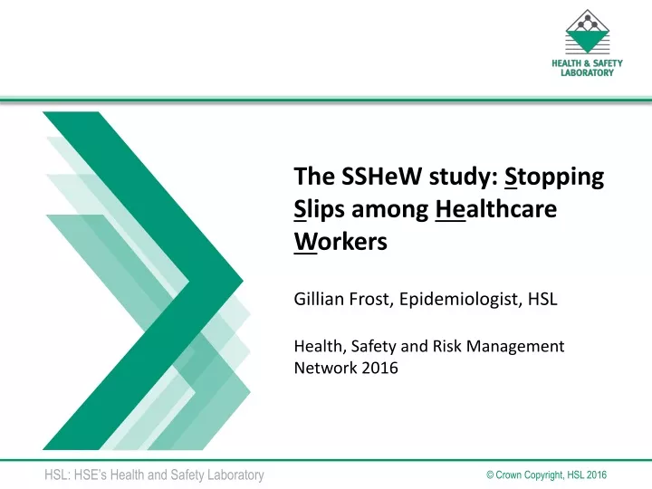 PPT - Gillian Frost, Epidemiologist, HSL PowerPoint Presentation, free ...