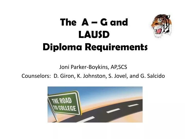 PPT The A G and LAUSD Diploma Requirements PowerPoint Presentation