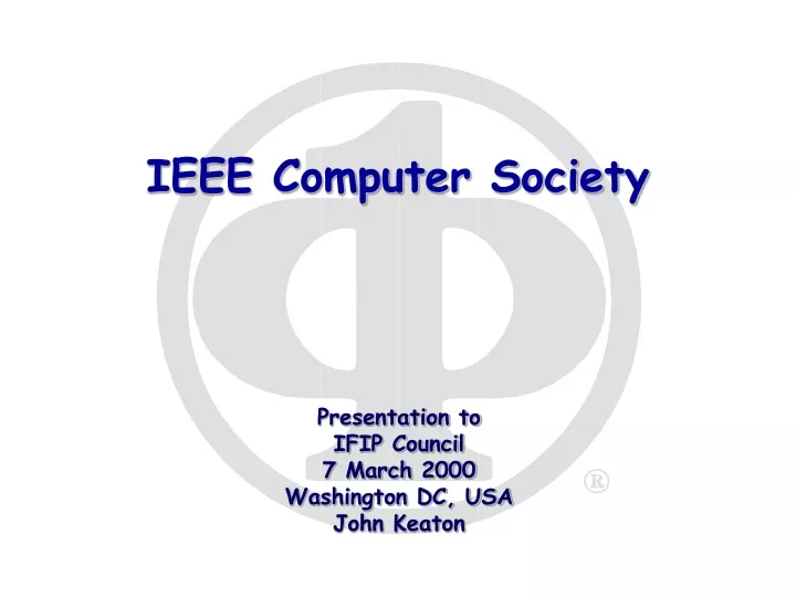 PPT - IEEE Computer Society PowerPoint Presentation, Free Download - ID ...