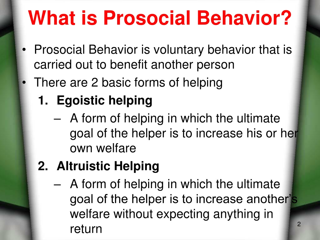 PPT Topic 9 PROSOCIAL BEHAVIOR PowerPoint Presentation Free 