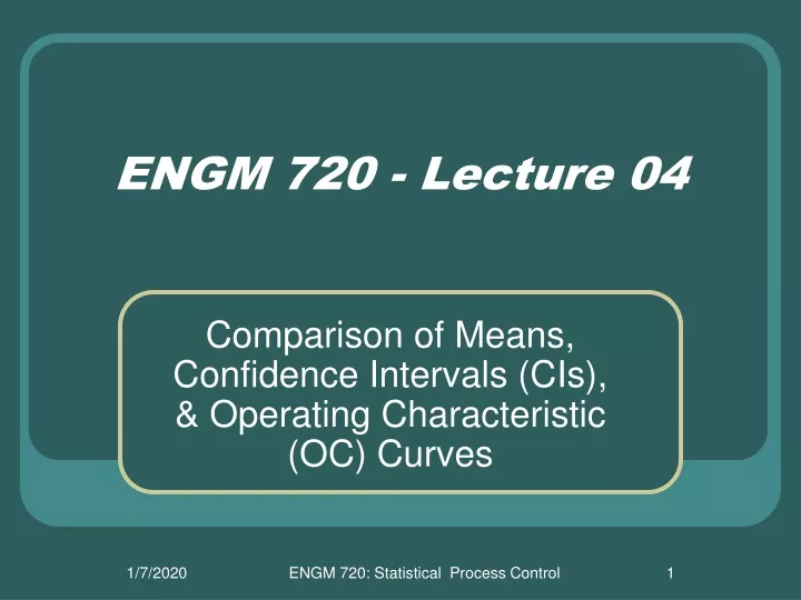 engm 720 lecture 04 n.