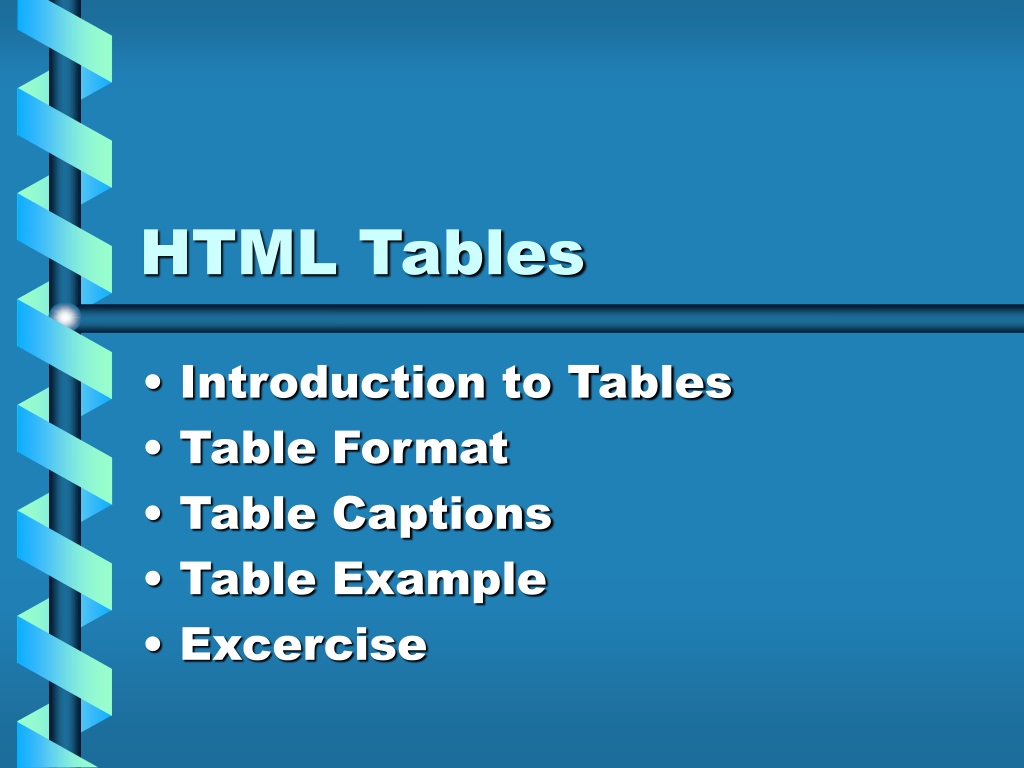 html table presentation
