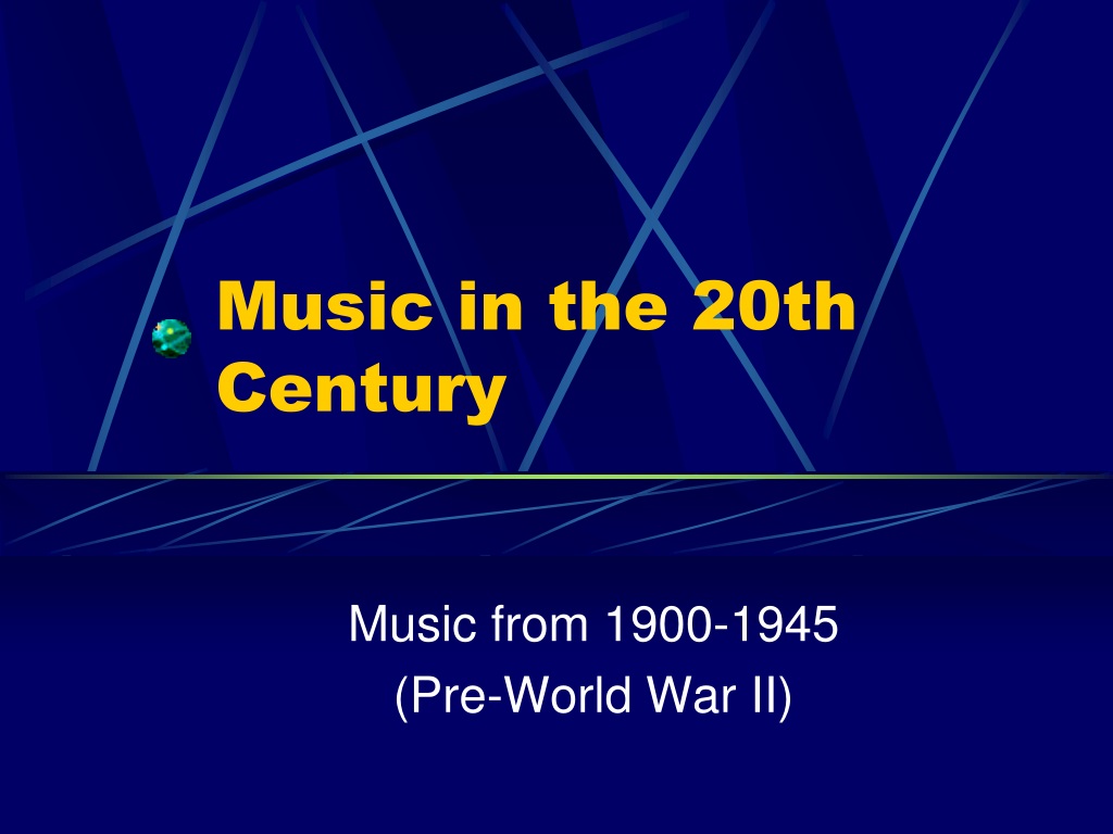 essay about music during 20th century