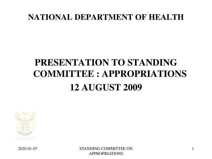 department of health presentation