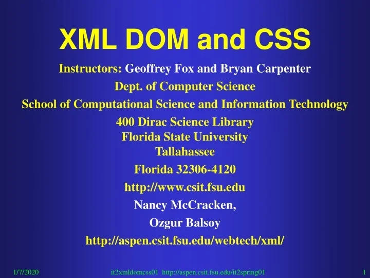 PPT - XML DOM and CSS PowerPoint Presentation, free download - ID:9698899