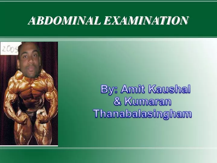 abdominal examination n.