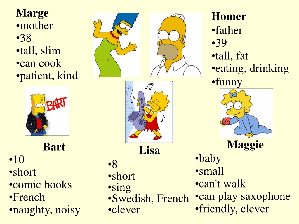 His friend kind. Задания для изучения слов Slim Tall funny friendly. Мардж mother. Presentation on Theme Family. Eat Sing walk.