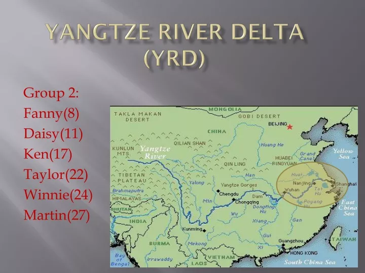 yangtze river delta yrd n.