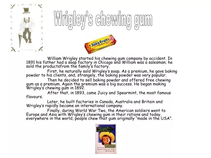 thesis statement of wrigley's chewing gum