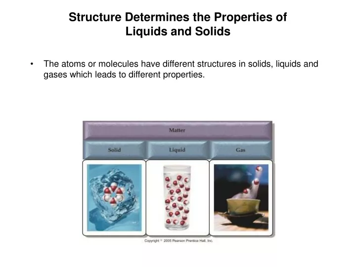 structure determines the properties of liquids n.