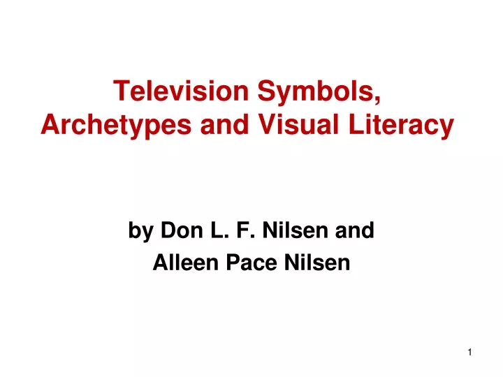 television symbols archetypes and visual literacy n.