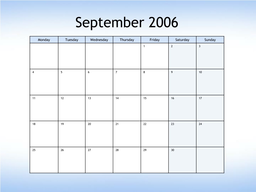 PPT - 2006 Monthly Calendar PowerPoint Presentation, free download - ID 