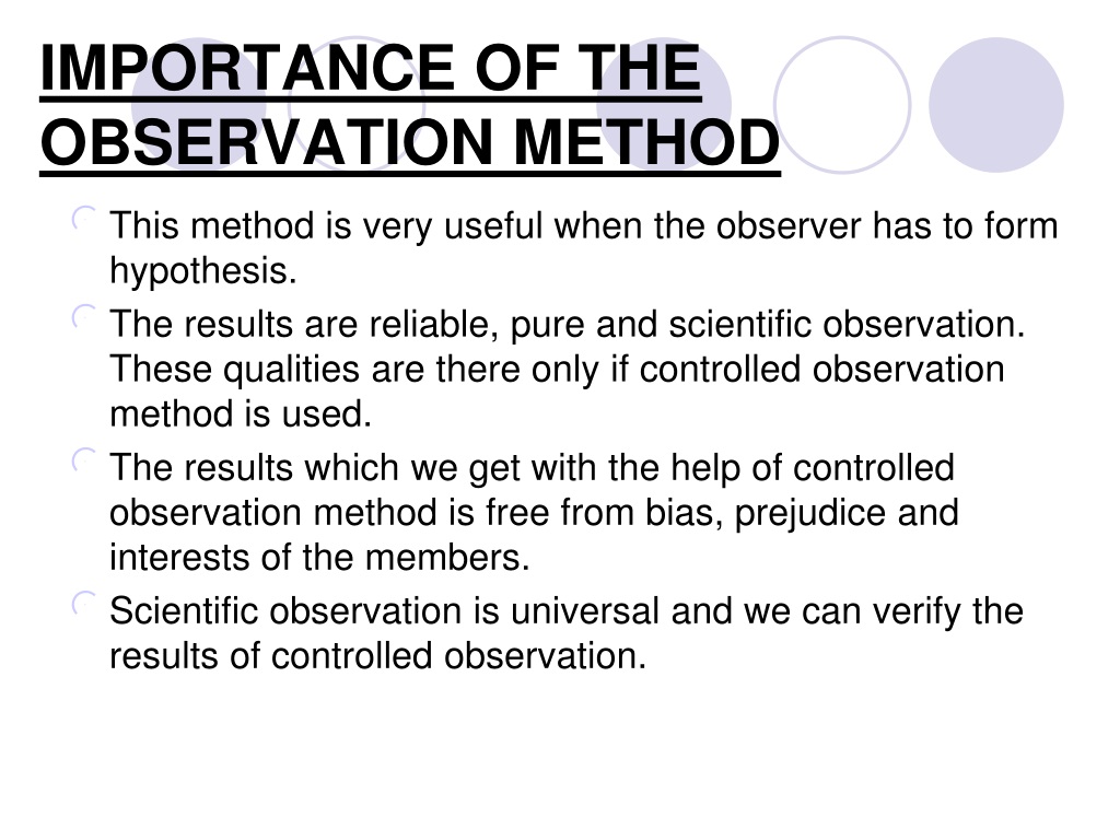 PPT OBSERVATION METHOD PowerPoint Presentation Free Download ID 