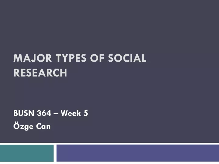 types of social research ppt