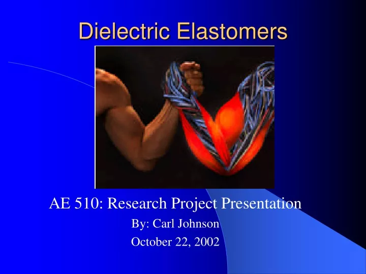 dielectric elastomers n.